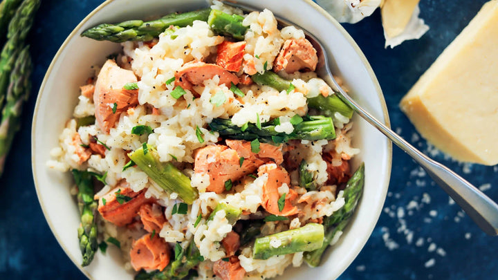 Salmon & Asparagus Risotto (GF)