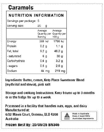 Caramels - 5pk - Gluten Free/Keto