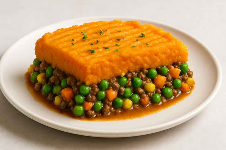 Sweet Potato Cottage Pie with Vegetables (GF, Paleo)