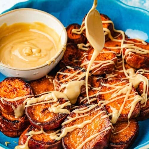 Satay Sweet Potato on Brown Rice & Vegetables