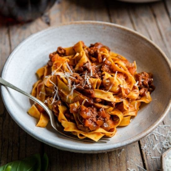 Beef Ragu with Fettuccini Pasta