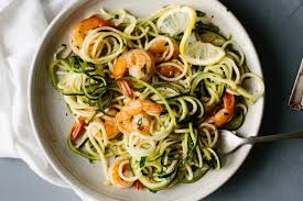 Garlic Prawns with Vegetable Pasta (Keto)